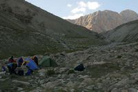 Долина реки Караказык Южный. Лагерь в устье Уллукола.