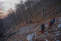Спуск с перевала Каменный.