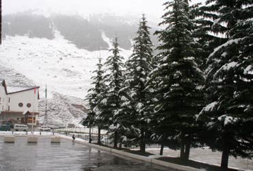 Фото 39. Посёлок Терскол под снегом.