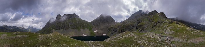 Круговая панорама с места обеда у озера Подскальное.