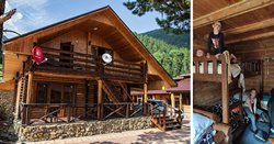 Заселились в "Архыз Palace". Два смежных номера на всех.
