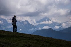 Шикарные виды в сторону ГКХ из нашего лагеря под перевалом Федосеева.