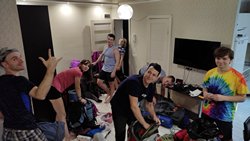 Полный сбор группы утром на квартире в Минеральных Водах.