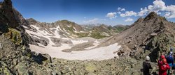 Панорамный вид с перевала Агур на запад.