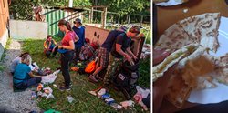 Забираем заброску в Архызе, не упуская возможность перекусить нормальной едой в кафе. Хычины очень вкусные!