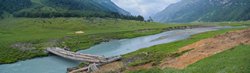 Панорама долины возле моста через реку Маруха.