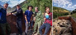Едем в кузове КамАЗа с баранами по долине реки Аксаут до села Хасаут-Греческое.