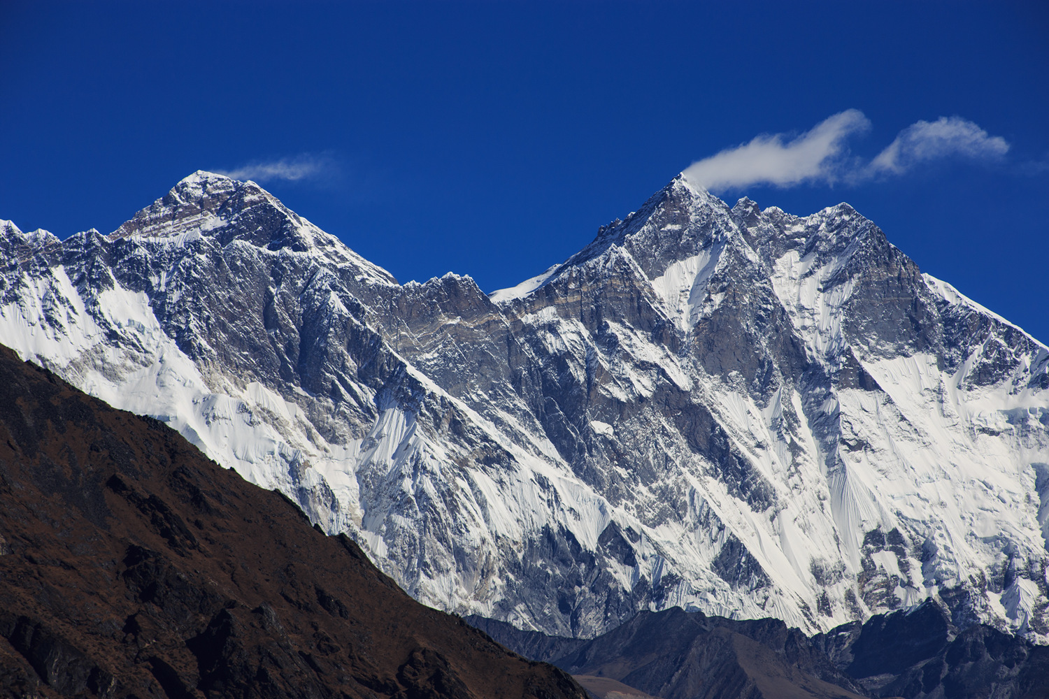  Everest View Point    (Everest) 8848   (Lhotse) 8516.
