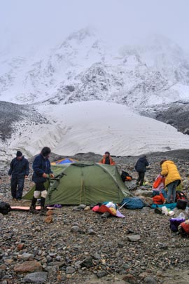 Фото 77. Лагерь у оконечности ледника Онтор