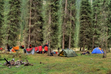 Фото 80. Лагерь в долине реки Каракол