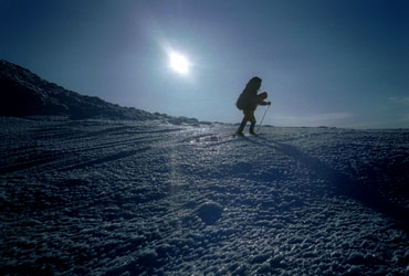 Фото 16. Выход на плечо Ишерима. Обледенелый наст